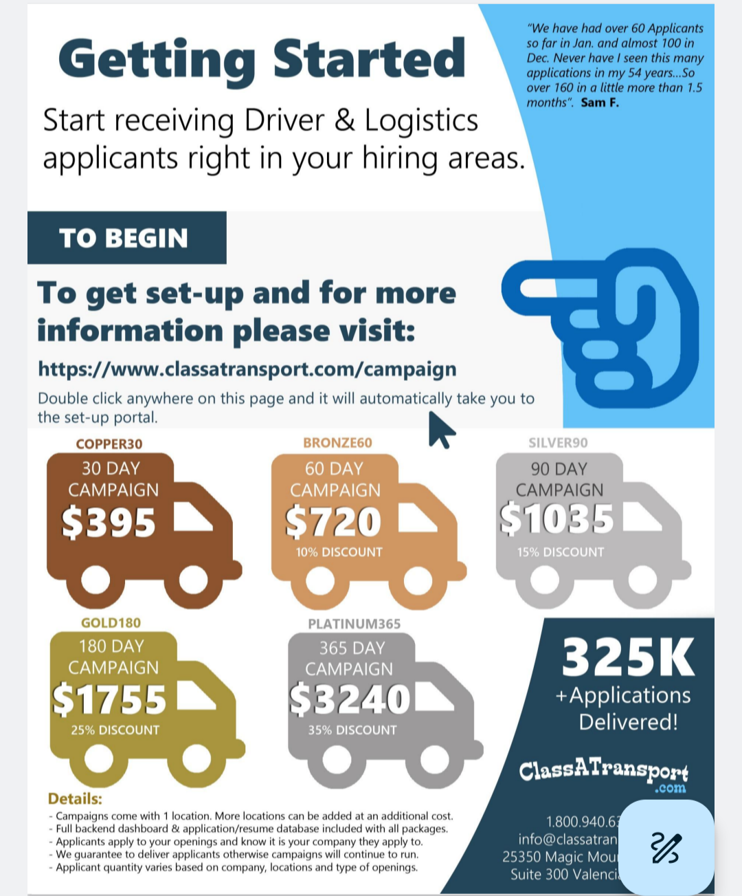 Recruiting CDL Truck Driver Company Solutions ClassATransport.com