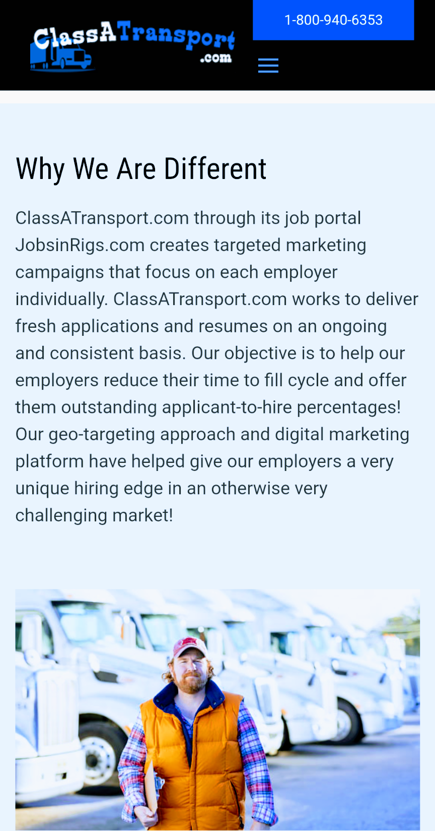 CDL Truck Driver and Logistics Personnel Recruiting services from ClassATransport.com